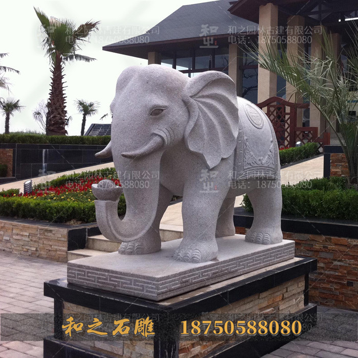 酒店石雕大象