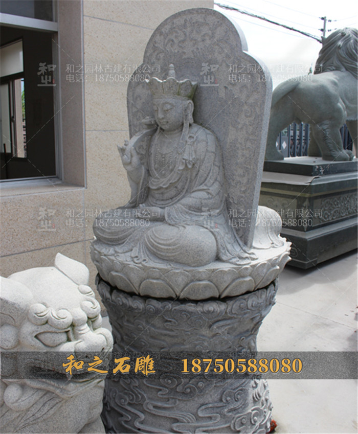 双面地藏王菩萨石雕 双面地藏王菩萨石雕