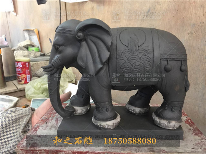石雕大象模型