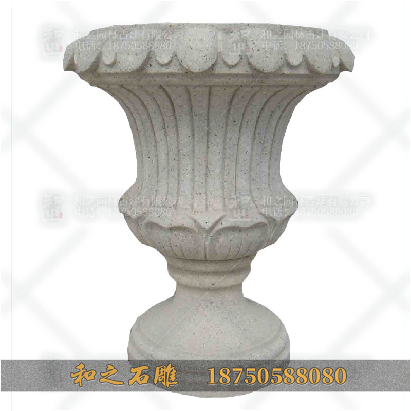 石雕花钵 石雕花钵