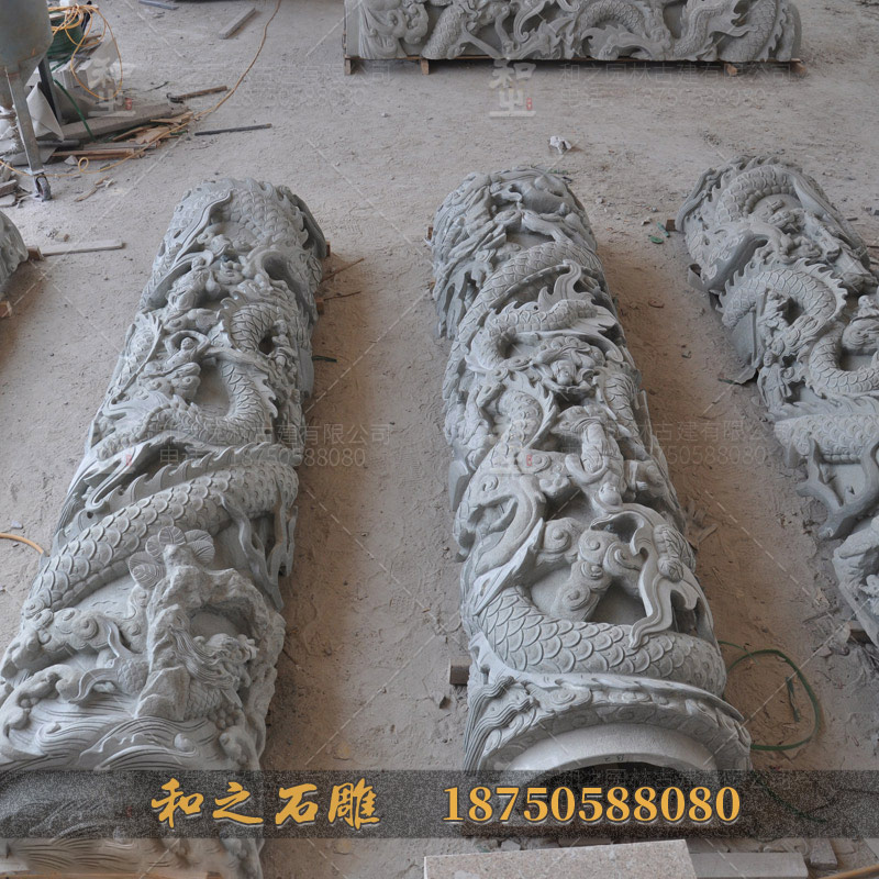 花岗岩龙柱 花岗岩龙柱