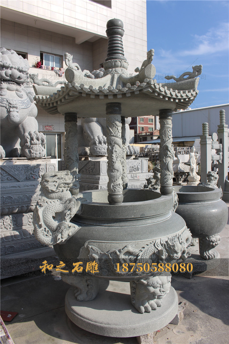 寺庙石雕香炉 寺庙石雕香炉